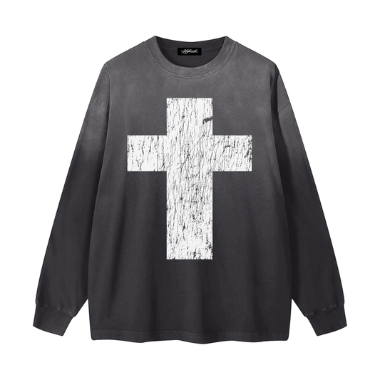 Techno washed long-sleeve T-shirt by The Higher Ark