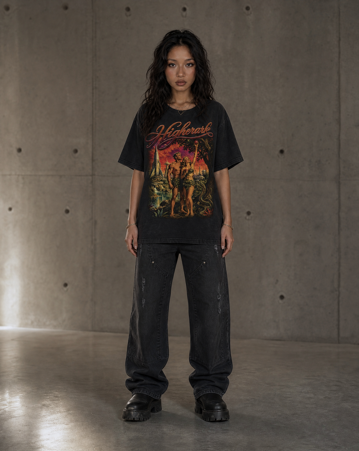 Adam and Eve vintage washed graphic T-shirt by The Higher Ark