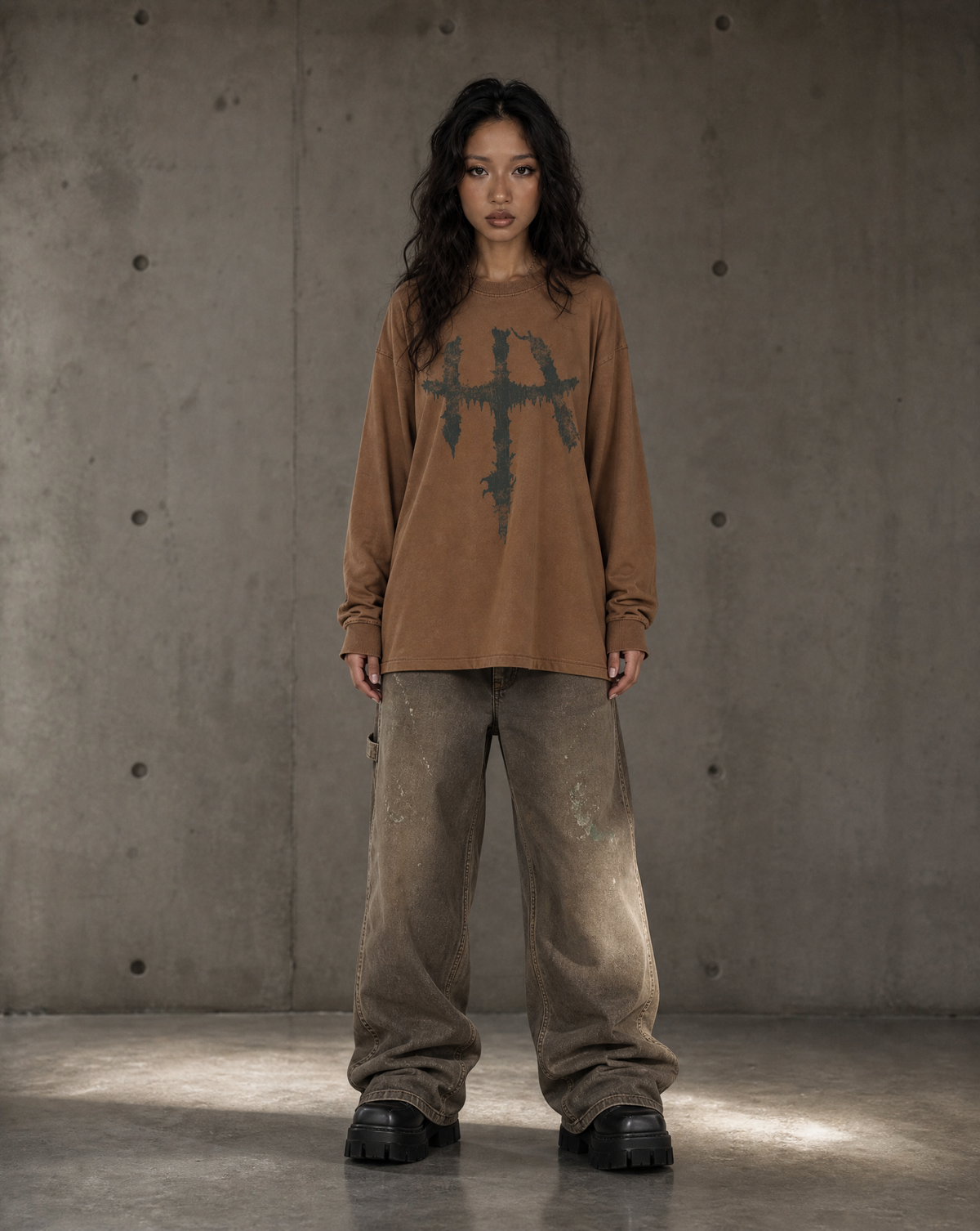 Apocryphal Cross Long Sleeve - Earth
