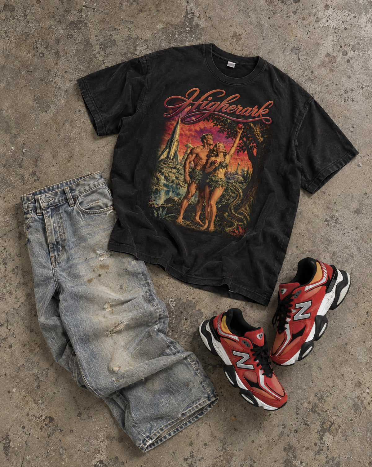 Adam and Eve Vintage Washed Graphic Tee