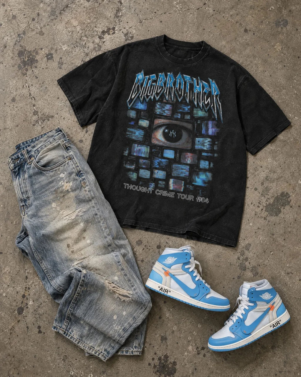 Big Brother vintage washed graphic tee flat lay by The Higher Ark