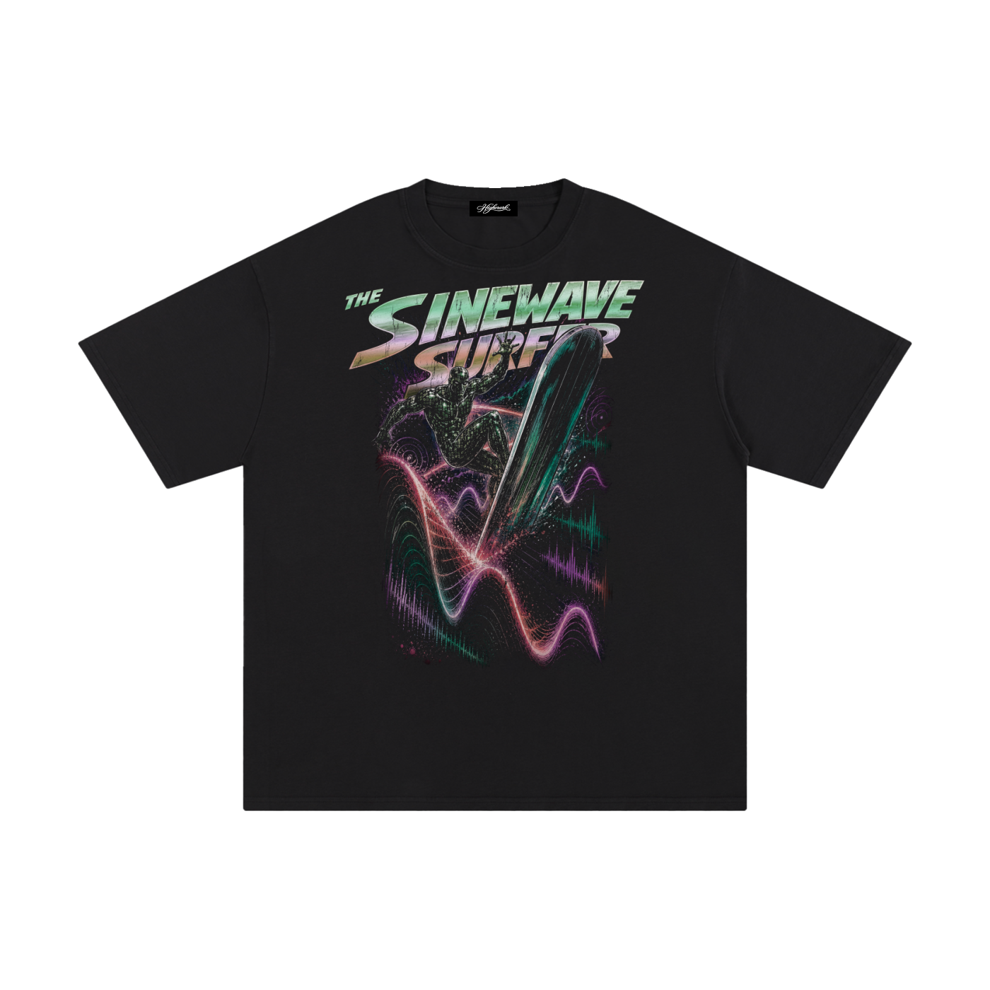 Sinewave Surfer Unisex Pure Cotton T-Shirt