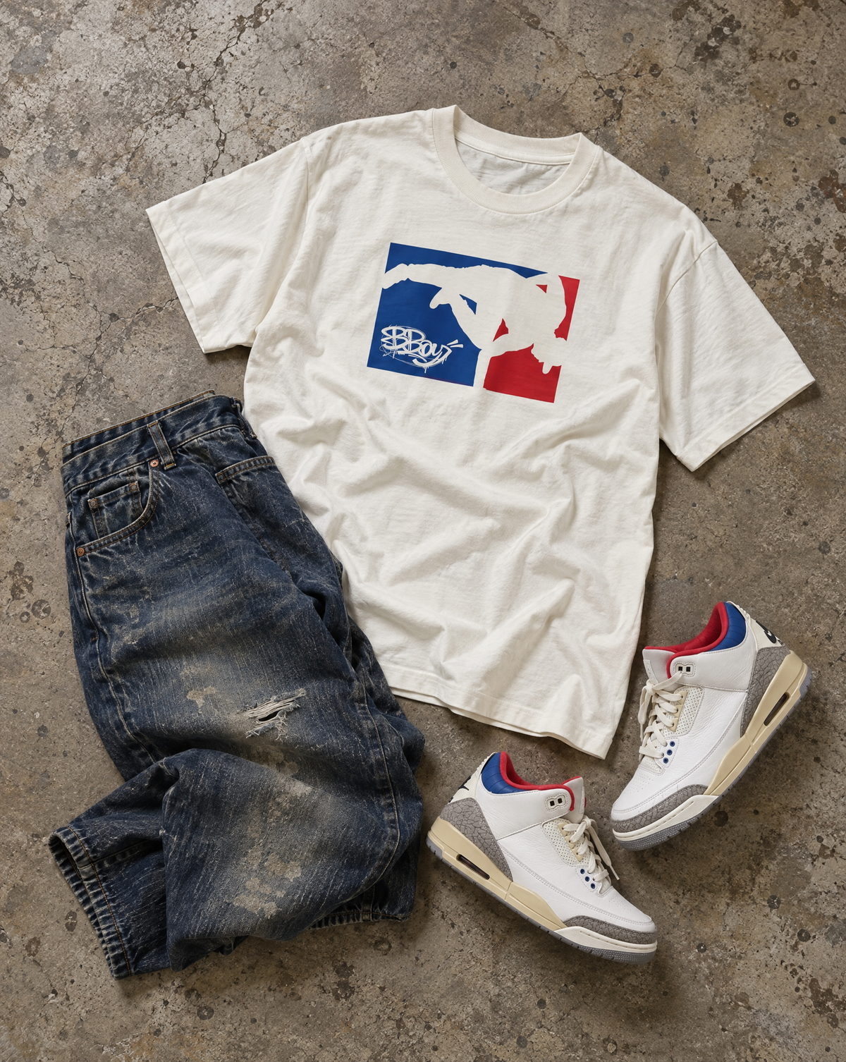Bboy vintage washed graphic tee by The Higher Ark