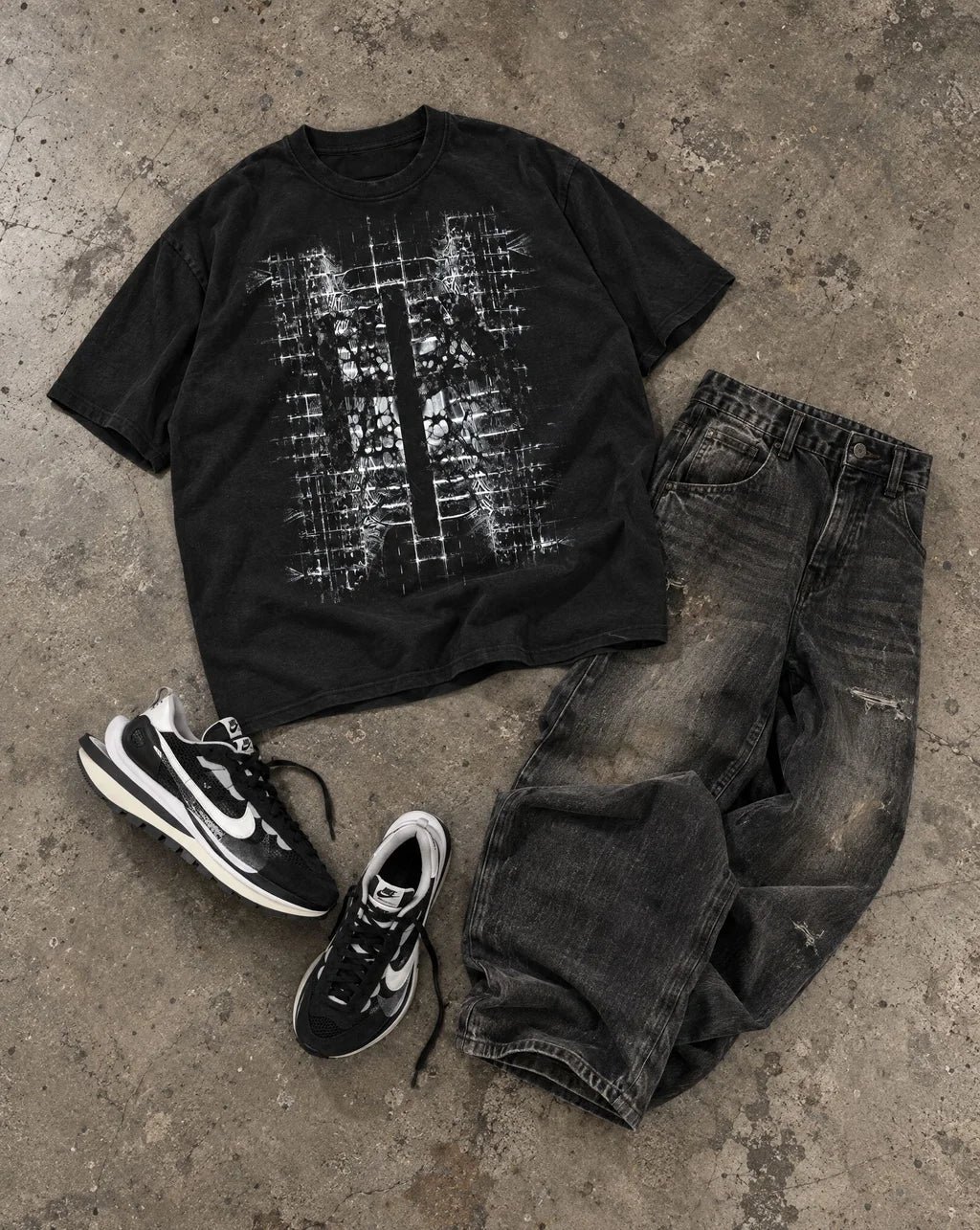 Organik vintage washed graphic tee flat lay by The Higher Ark